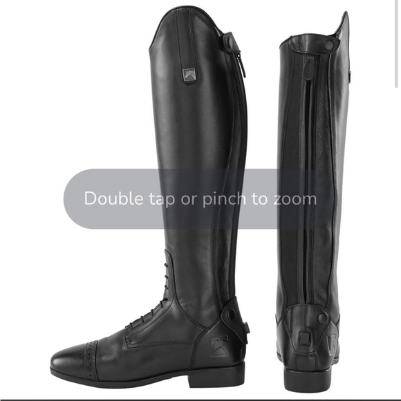 Tall full-grain leather riding boots. Only worn to try on! Size 9 FULL calf - Picture 2 of 10